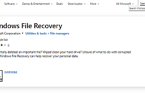 微软Windows File Recovery应用程序可恢复多种格式文件