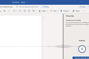 Microsoft最近在线上版Word中添加了录音转换文字功能
