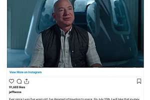 亚马逊CEO贝索斯下月初离职,两周后将参加太空旅行