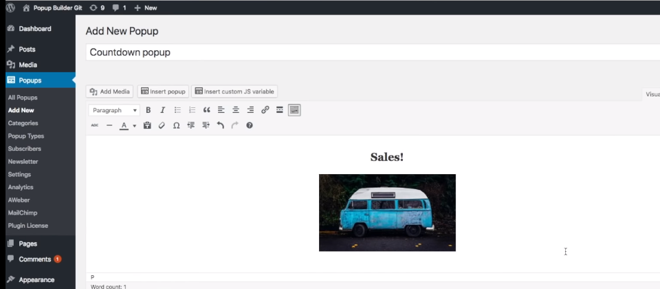 WordPress插件Popup Builder