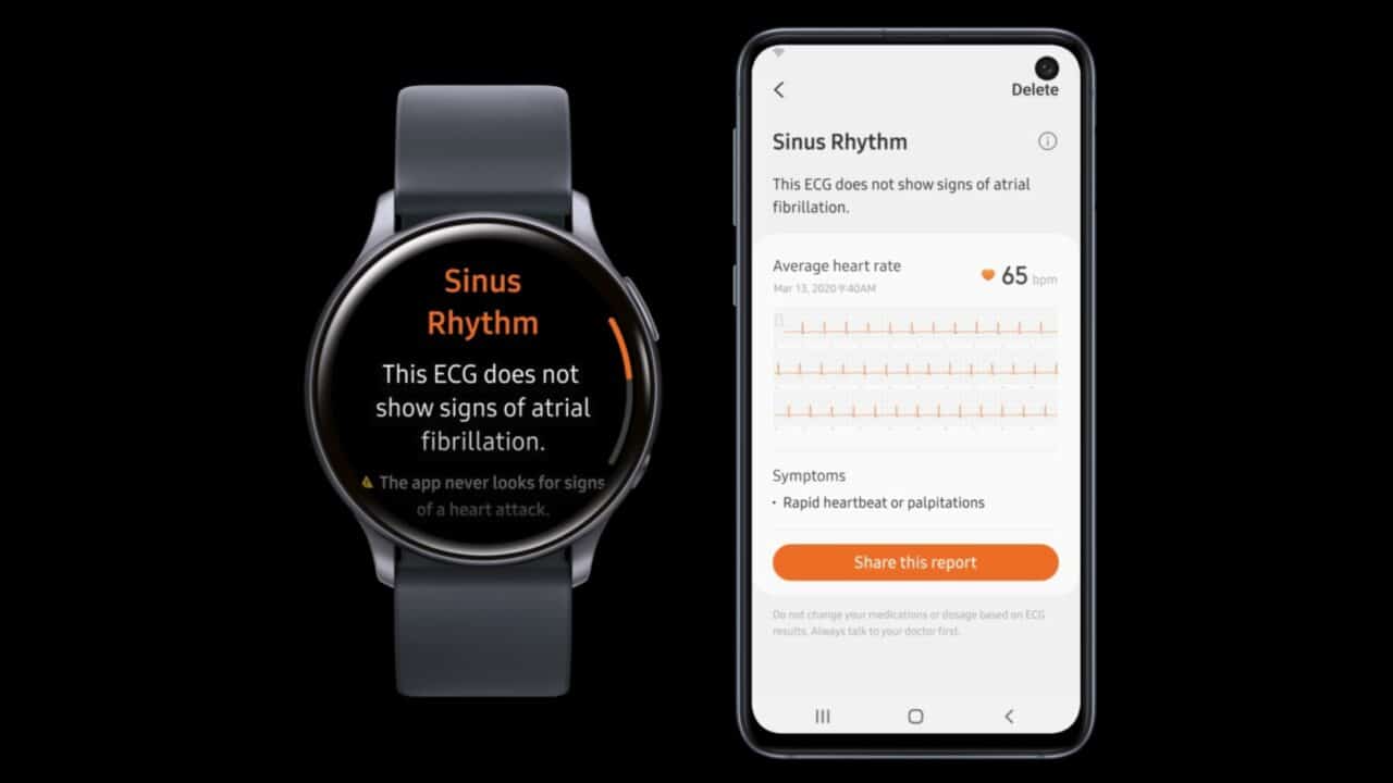 三星Galaxy Watch Active 2 心电图功能启用，已获南韩药物局批准