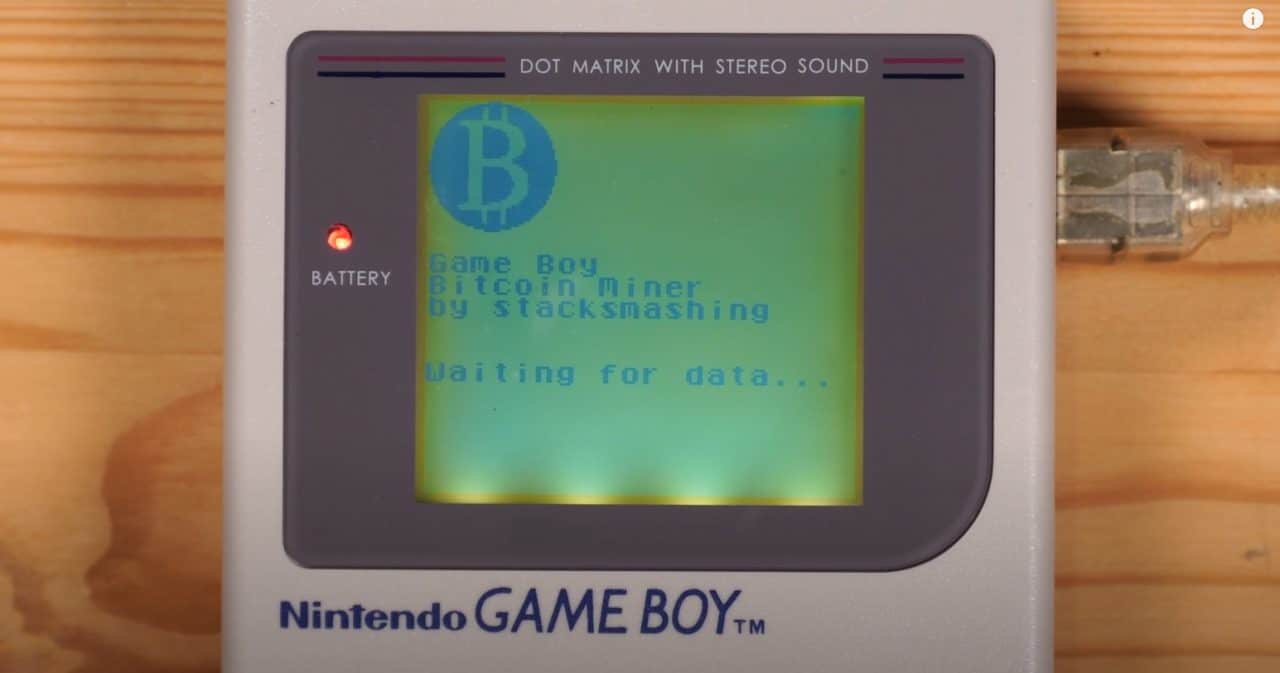 Game Boy改装挖矿机，一个比特币需挖数百万年