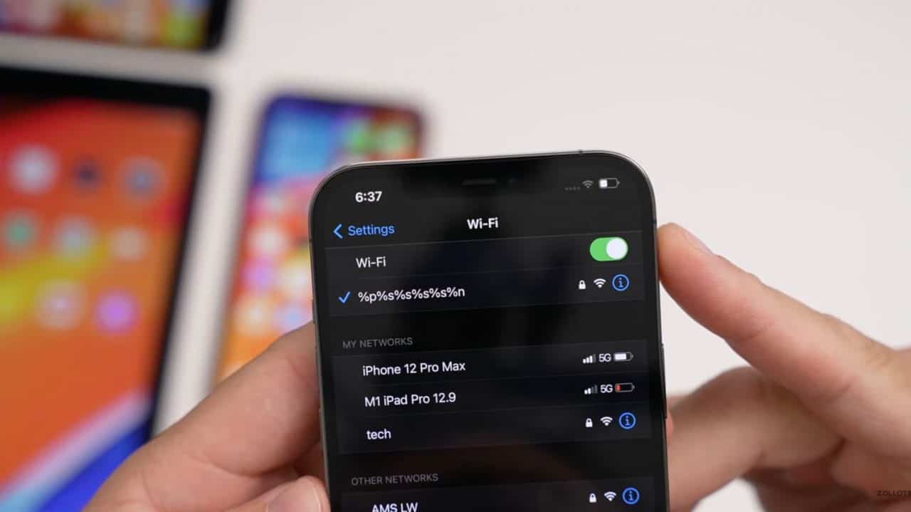iOS WiFi连接功能存在漏洞，名称中含有特殊字符就无法运作
